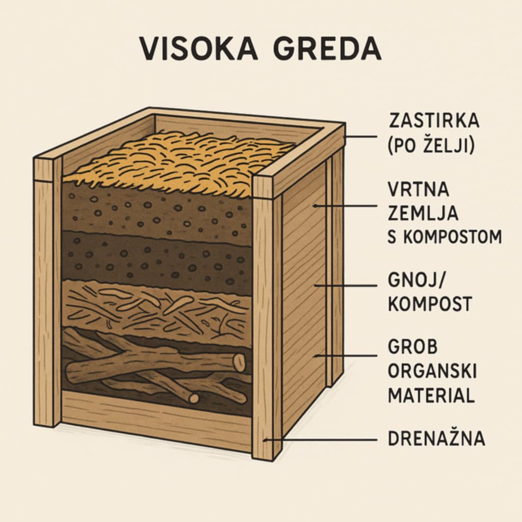 Plasti organskega materiala v visoki gredi