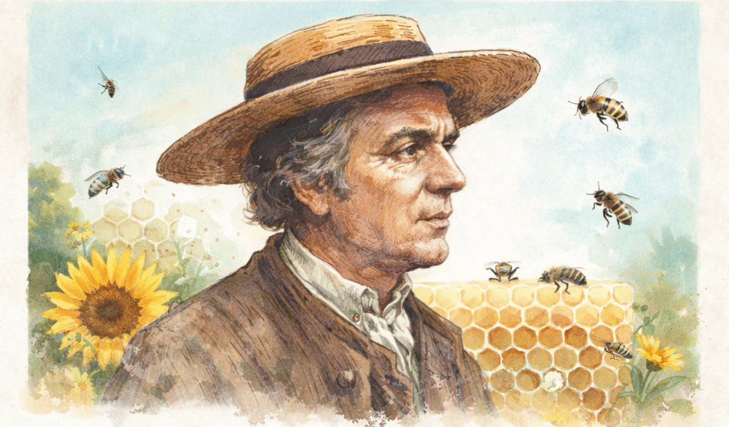 Portret Antona Janše v profilu