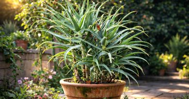 Razvejana aloja v večji posodi