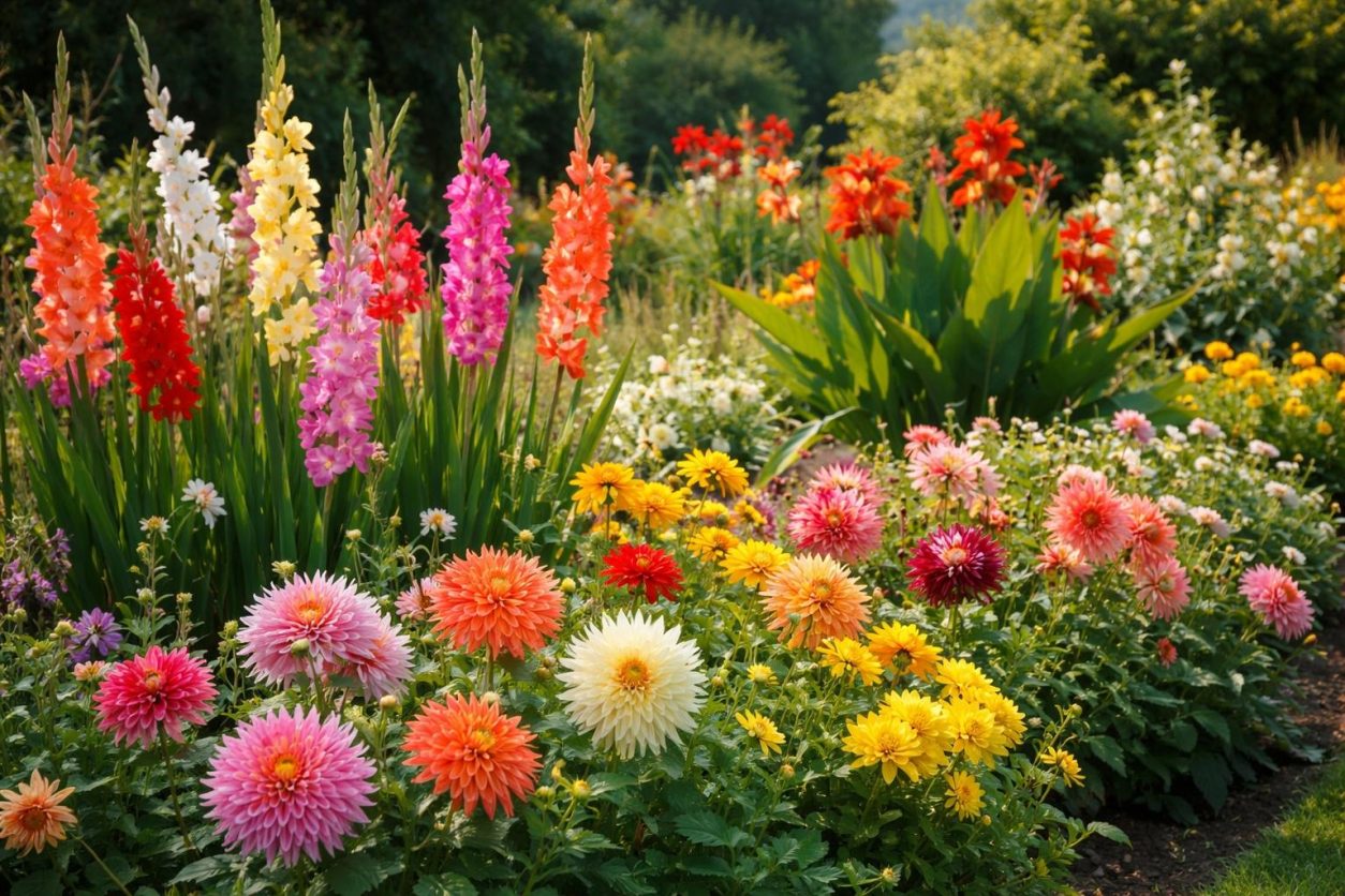 Poletni cvetlični raj v polnem razcvetu