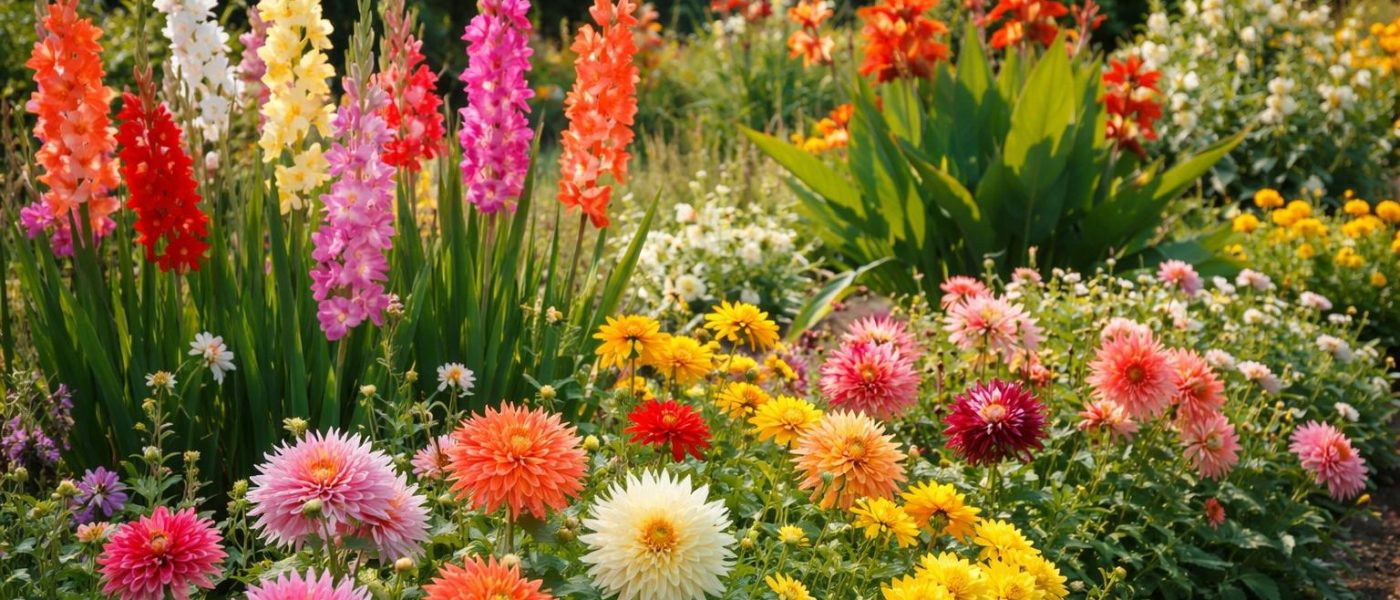 Poletni cvetlični raj v polnem razcvetu