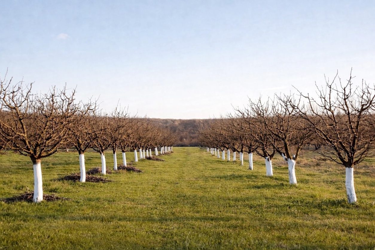 Urejen nasad sliv v zimskem času