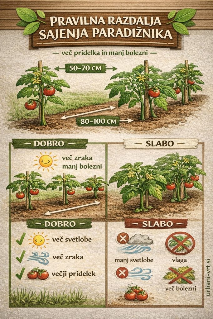 Pravilna razdalja sajenja paradižnika