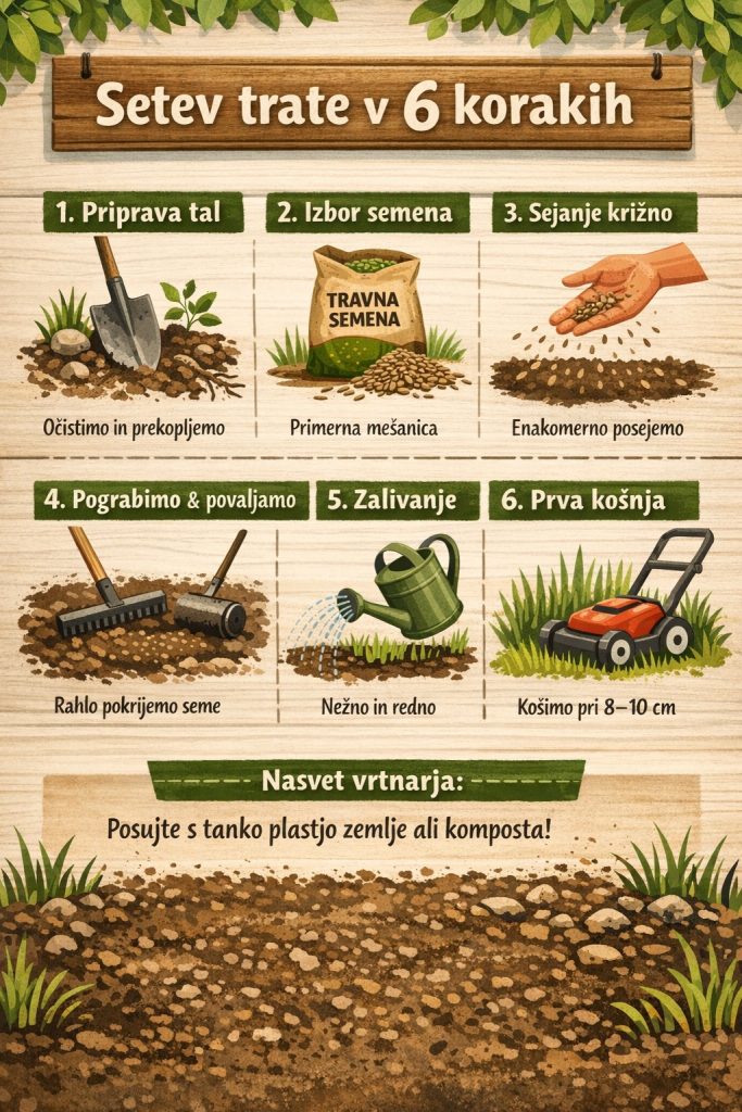 Setev trate v 6 korakih
