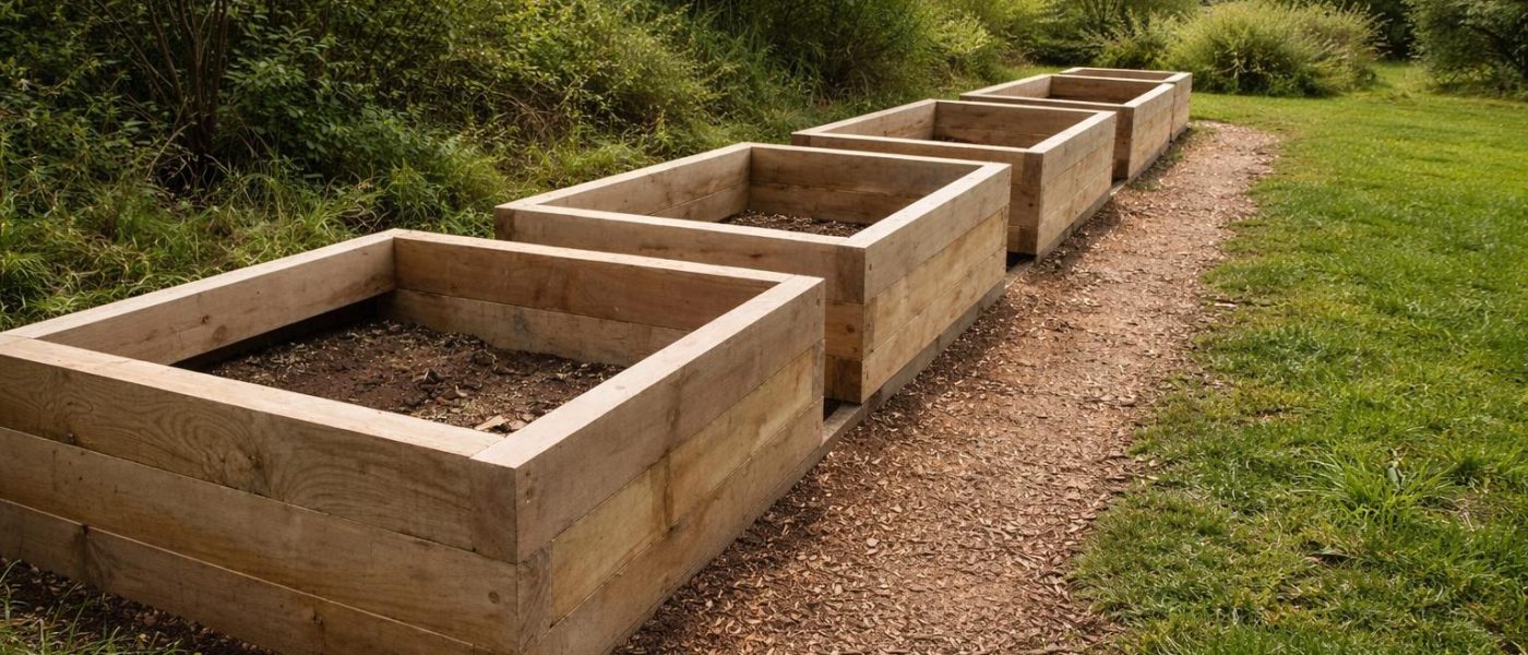 Visoke grede iz masivnih lesenih tramov