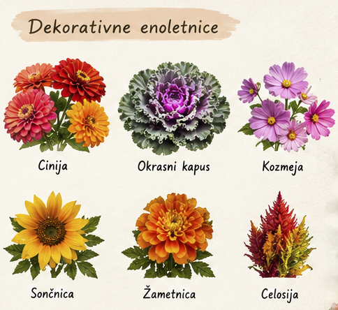 Dekorativne enoletnice za jesenske šopke